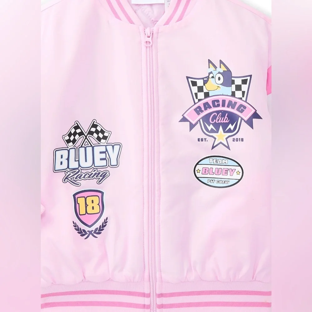 NWT Bluey Girls Bomber Jacket SZ 10-12